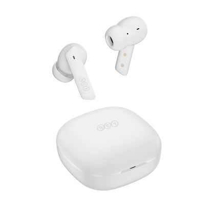 Audífonos QCY HT05 ANC Bluetooth 30h 6 Micros IPX5 Blanco