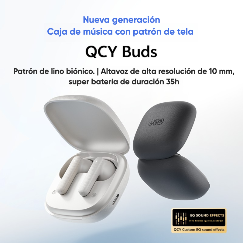Audífonos QCY T43 Bluetooth 5.4 3.8g Hi-Fi 10mm 35h ENC IPX5