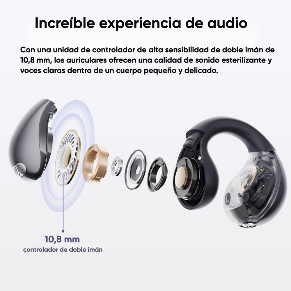Audífonos Clip QCY Crossky C30 Bluetooth 5.4 25h IPX5 4.8g