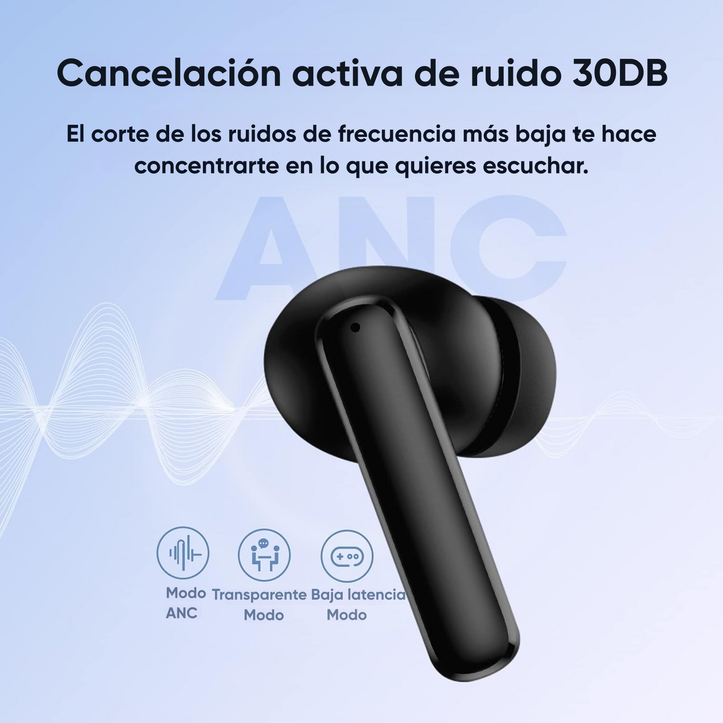 Audífonos QCY T13 ANC Bluetooth 5.3 Cancelación Ruido 30dB 30h