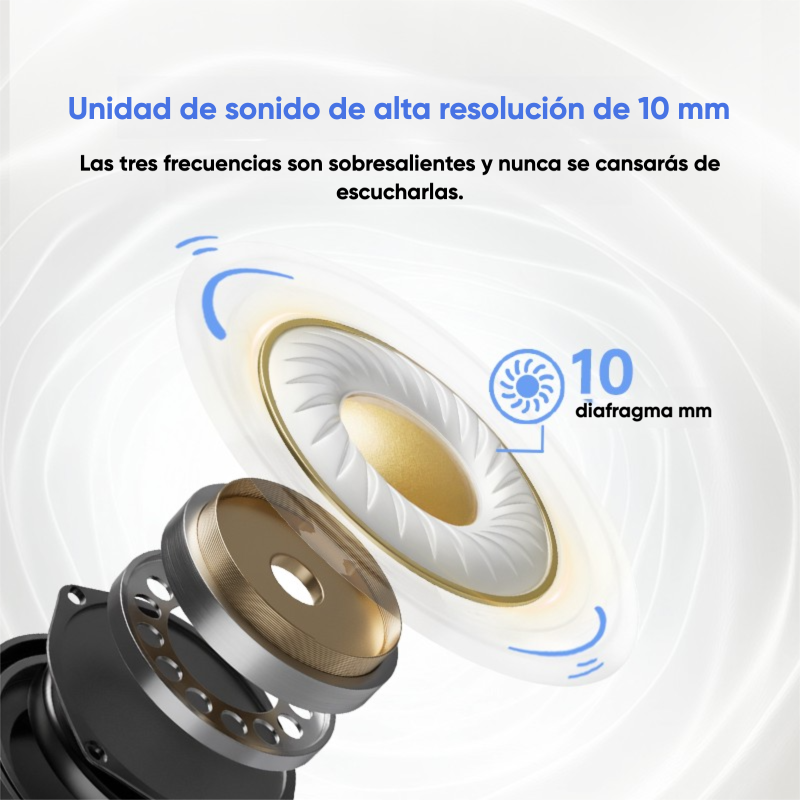 Audífonos QCY T43 Bluetooth 5.4 3.8g Hi-Fi 10mm 35h ENC IPX5