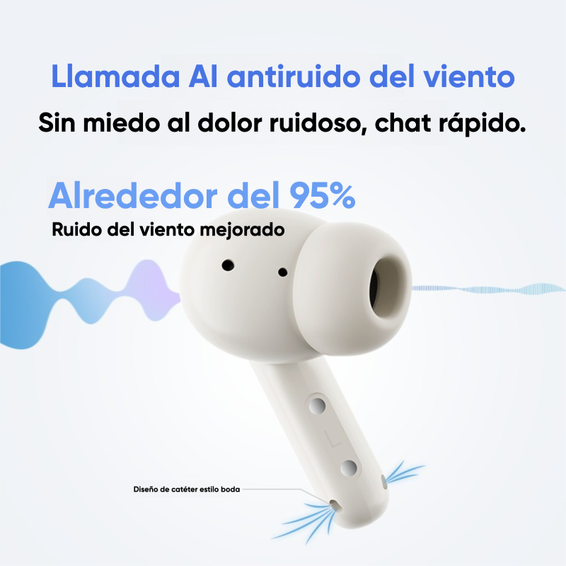 Audífonos QCY T43 Bluetooth 5.4 3.8g Hi-Fi 10mm 35h ENC IPX5