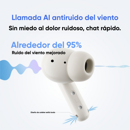 Audífonos QCY T43 Bluetooth 5.4 3.8g Hi-Fi 10mm 35h ENC IPX5