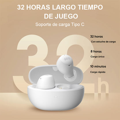 Audífonos QCY ArcBuds HT07 ANC 40dB Bluetooth 5.2 IPX5 Blanco