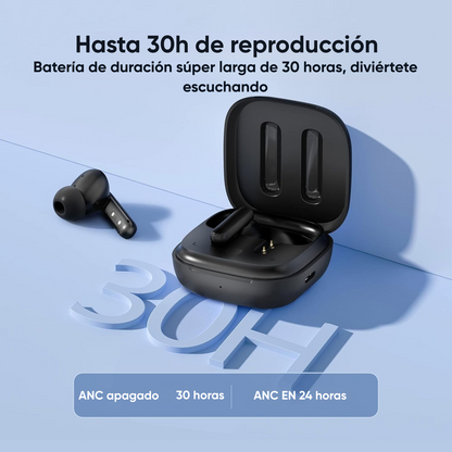 Audífonos QCY T13 ANC Bluetooth 5.3 Cancelación Ruido 30dB 30h