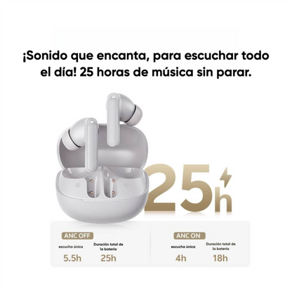 Audífonos QCY HT15 ANC 45dB Bluetooth Adaptativo Bajos Potentes