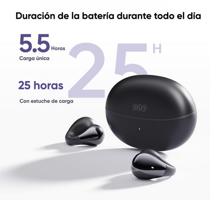 Audífonos Clip QCY Crossky C30 Bluetooth 5.4 25h IPX5 4.8g