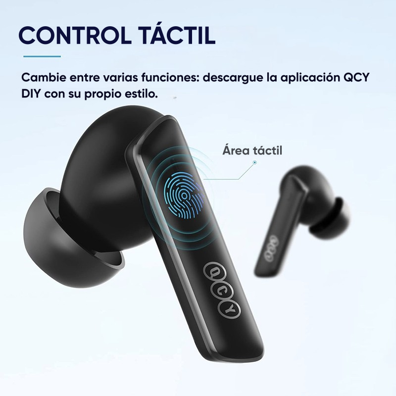 Audífonos QCY HT05 ANC Bluetooth 30h 6 Micros IPX5 Negro