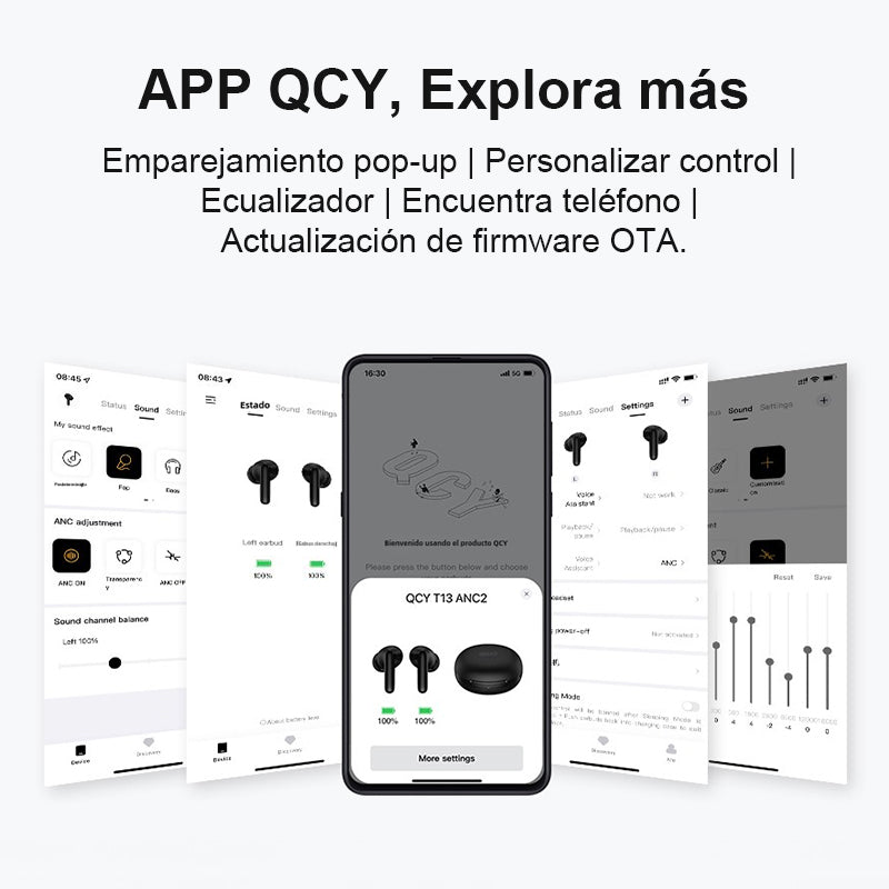Audífonos Bluetooth In-ear Inalámbrico Qcy T13 Anc