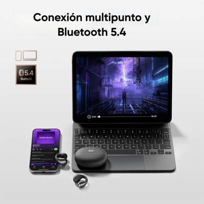 Audífonos Clip QCY Crossky C30 Bluetooth 5.4 25h IPX5 4.8g