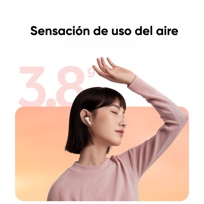 Audífonos QCY T43 Bluetooth 5.4 3.8g Hi-Fi 10mm 35h ENC IPX5