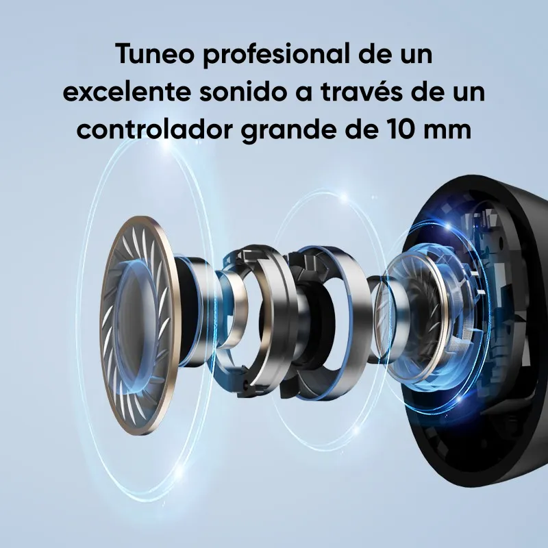 Audífonos QCY T27 Bluetooth 5.3 ENC IPX4 32h Ultra Ligeros Negro