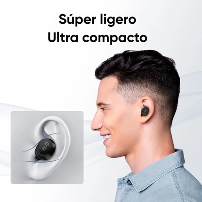 Audífonos QCY T27 Bluetooth 5.3 ENC IPX4 32h Ultra Ligeros Negro
