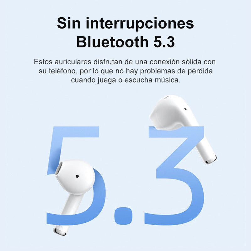 Auriculares Inalambricos Qcy T29, Audifonos Bluetooth 5.3, Aptx Adaptive, Enc, 35h De Autonomía, Diseño Ligero, Ipx5, Carga Rápida, Color Blanco