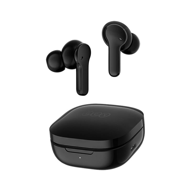 Audífonos In-ear Bluetooth Inalámbrico Qcy T13 Enc Con Manos Libres, 7.2mm Diafragmas, Bluetooth 5.1,bajos Potentes, 30h, 4 Micros Para Cancelación De Ruido, Sonido De Calidad, Color Negro