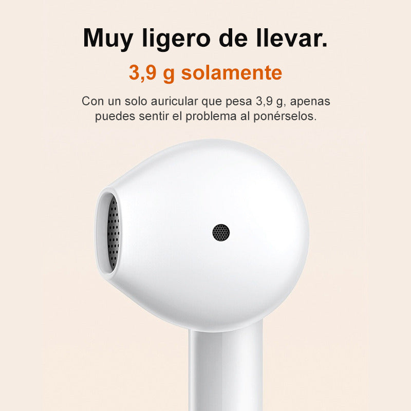 Auriculares Inalambricos Qcy T29, Audifonos Bluetooth 5.3, Aptx Adaptive, Enc, 35h De Autonomía, Diseño Ligero, Ipx5, Carga Rápida, Color Blanco