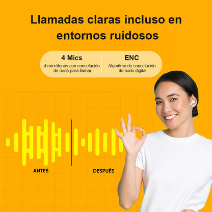 Audífonos In Ear Inalámbricos Qcy True Wireless Earbuds T13