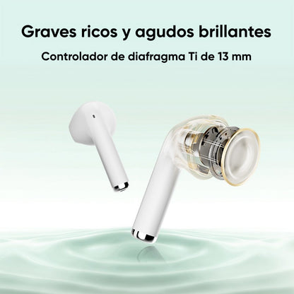 Audífonos QCY T29 Bluetooth 5.3 AptX ENC 35h Blanco