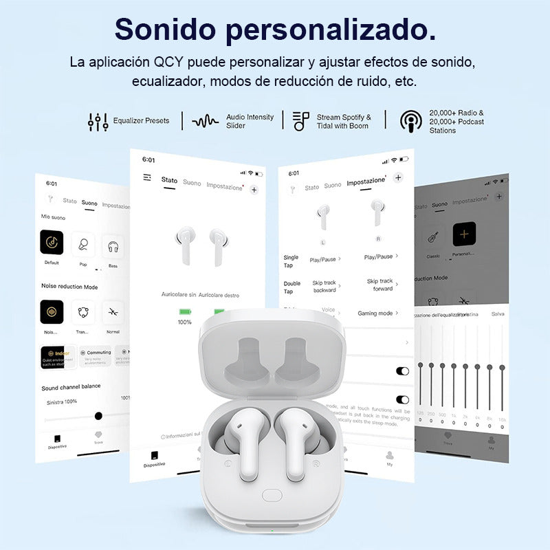 Audífonos In Ear Inalámbricos Qcy True Wireless Earbuds T13