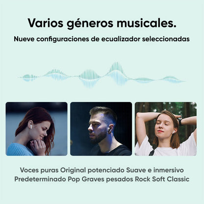 Audífonos QCY T29 Bluetooth 5.3 AptX ENC 35h Blanco